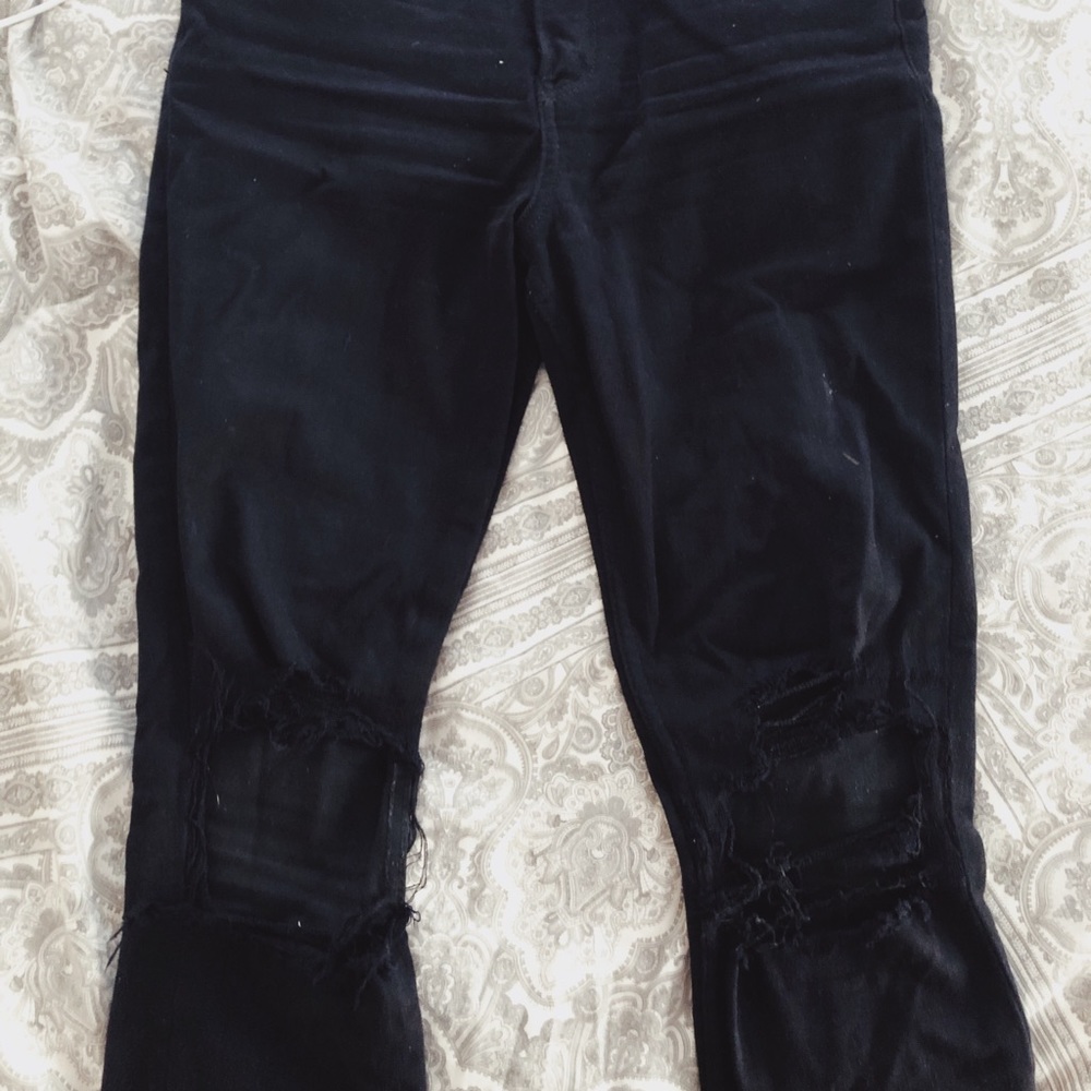 express distressed black skinny jeans